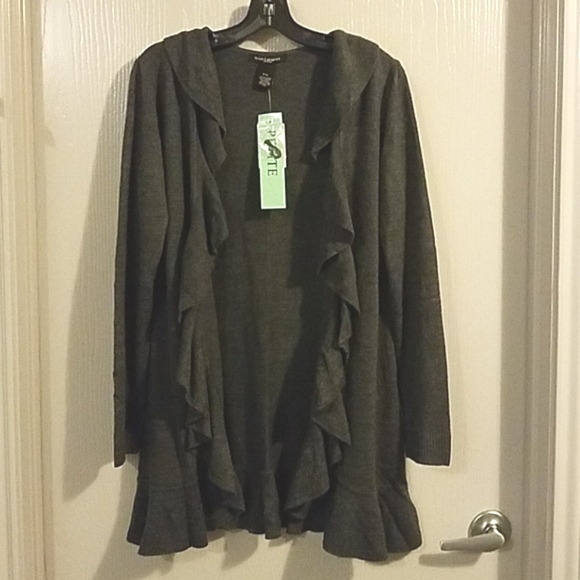 Susan Lawrence Sweaters - NEW Grey Susan Lawrence brand cardigan sweater